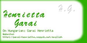 henrietta garai business card